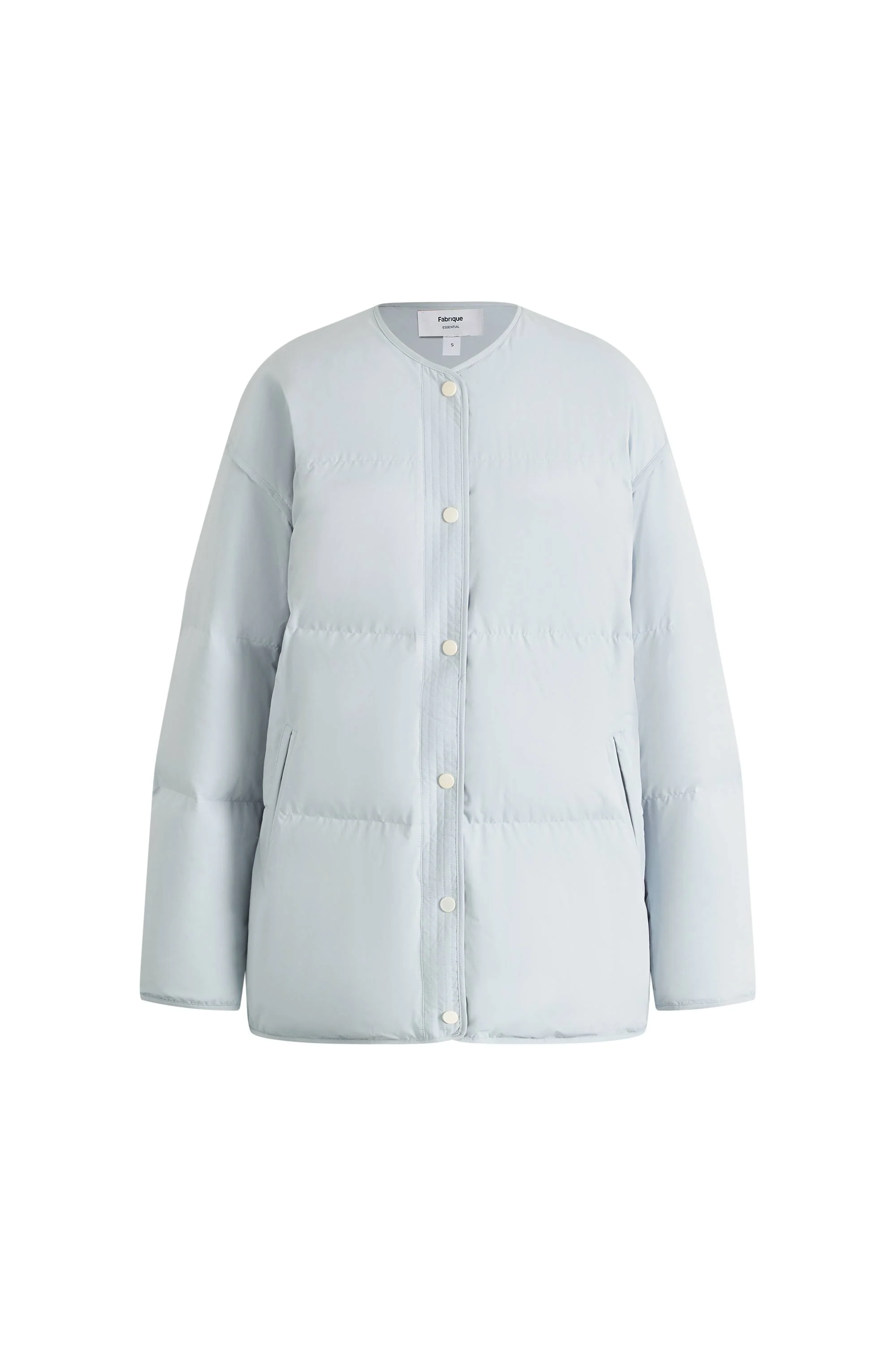 Dove Collarless Quilted Down Jacket in High Density Down Proof - Image 6