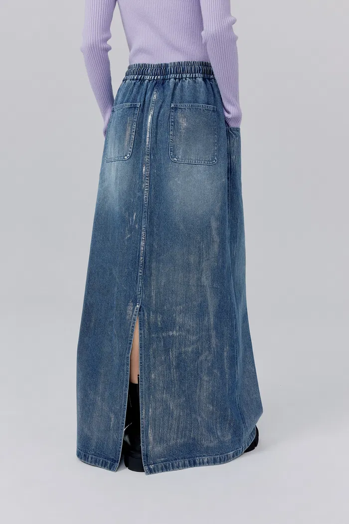 Dulsie Denim Skirt in Cotton - Image 3