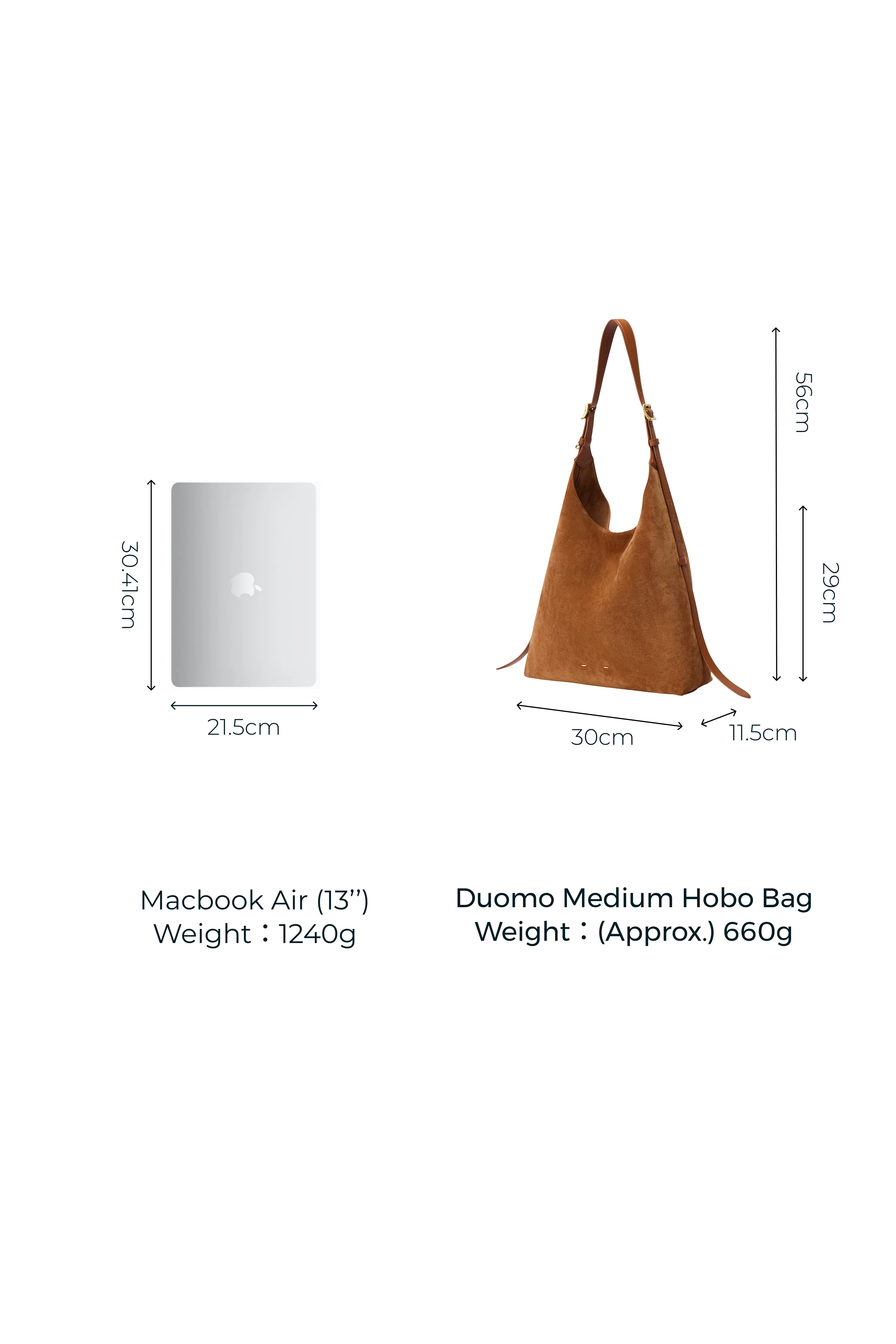 Duomo Medium Hobo Bag in Suede - Image 11