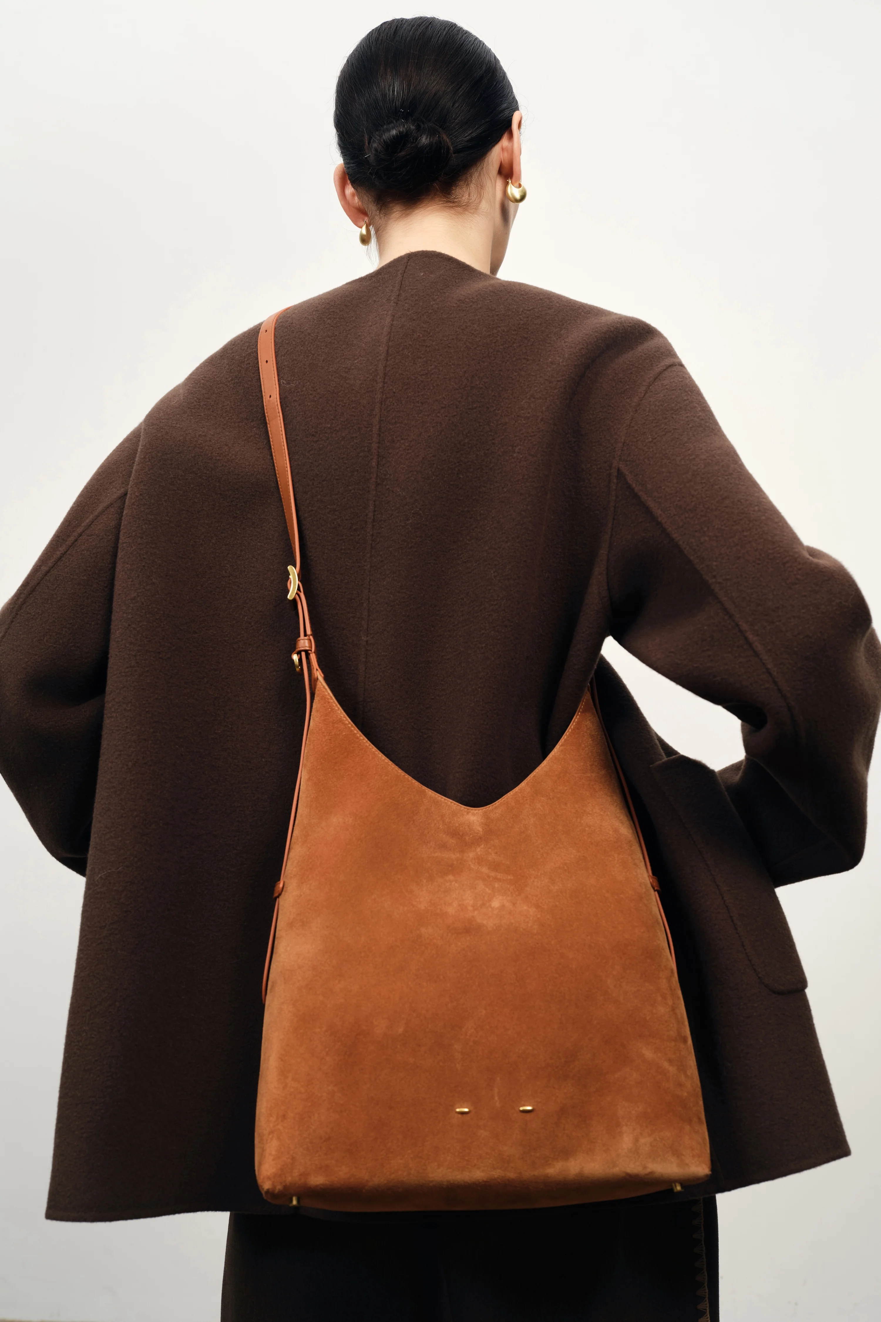 Duomo Medium Hobo Bag in Suede - Image 7