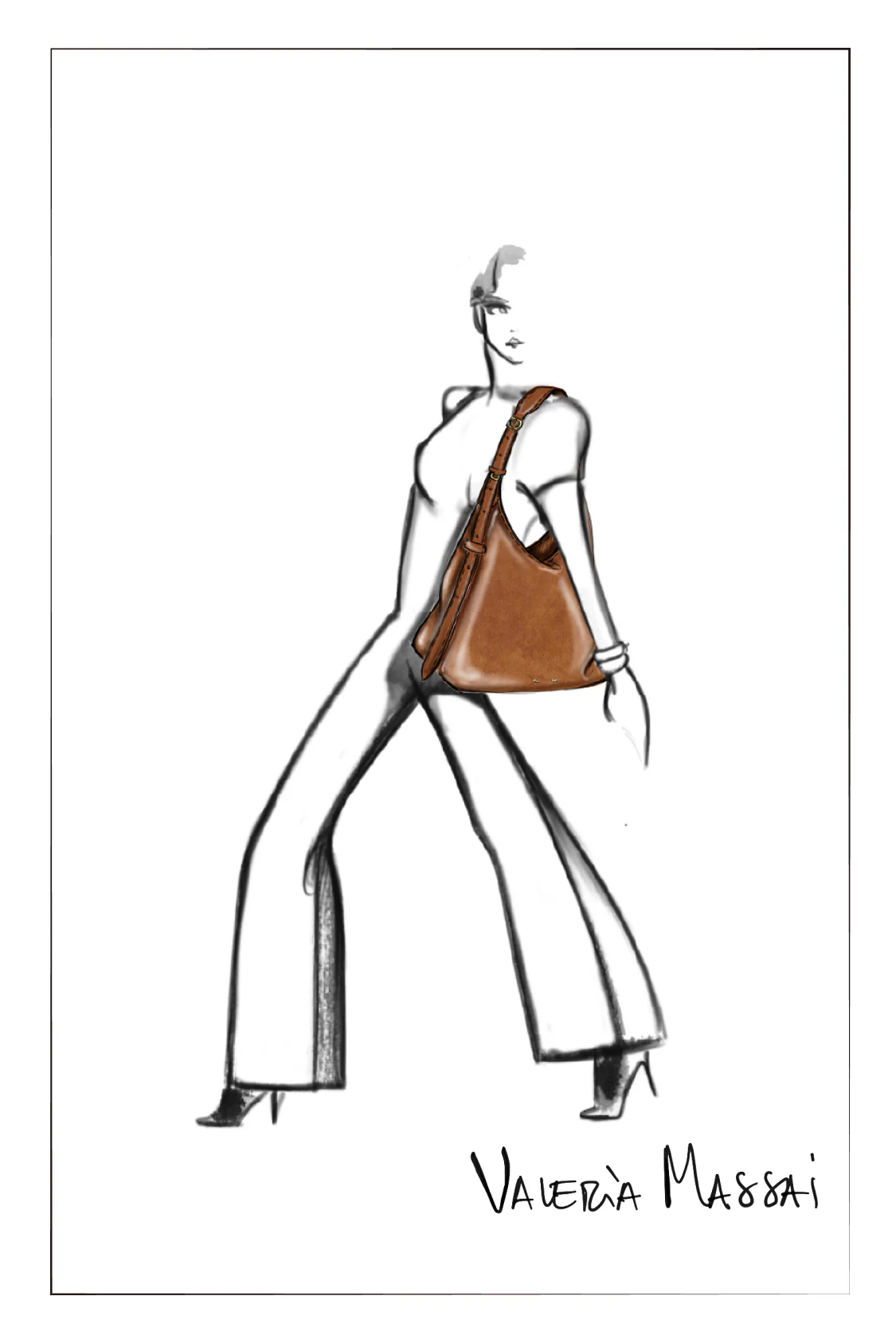 Duomo Small Hobo Bag in Nappa Leather - Image 10