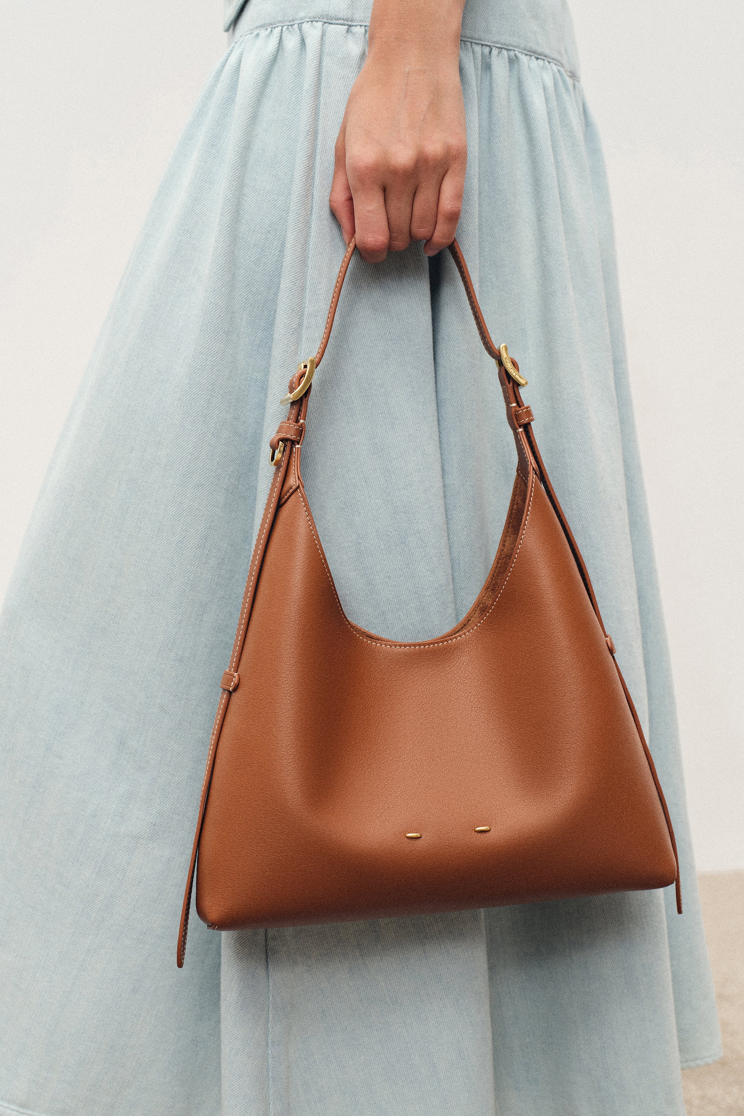 Duomo Small Hobo Bag in Nappa Leather - Image 3