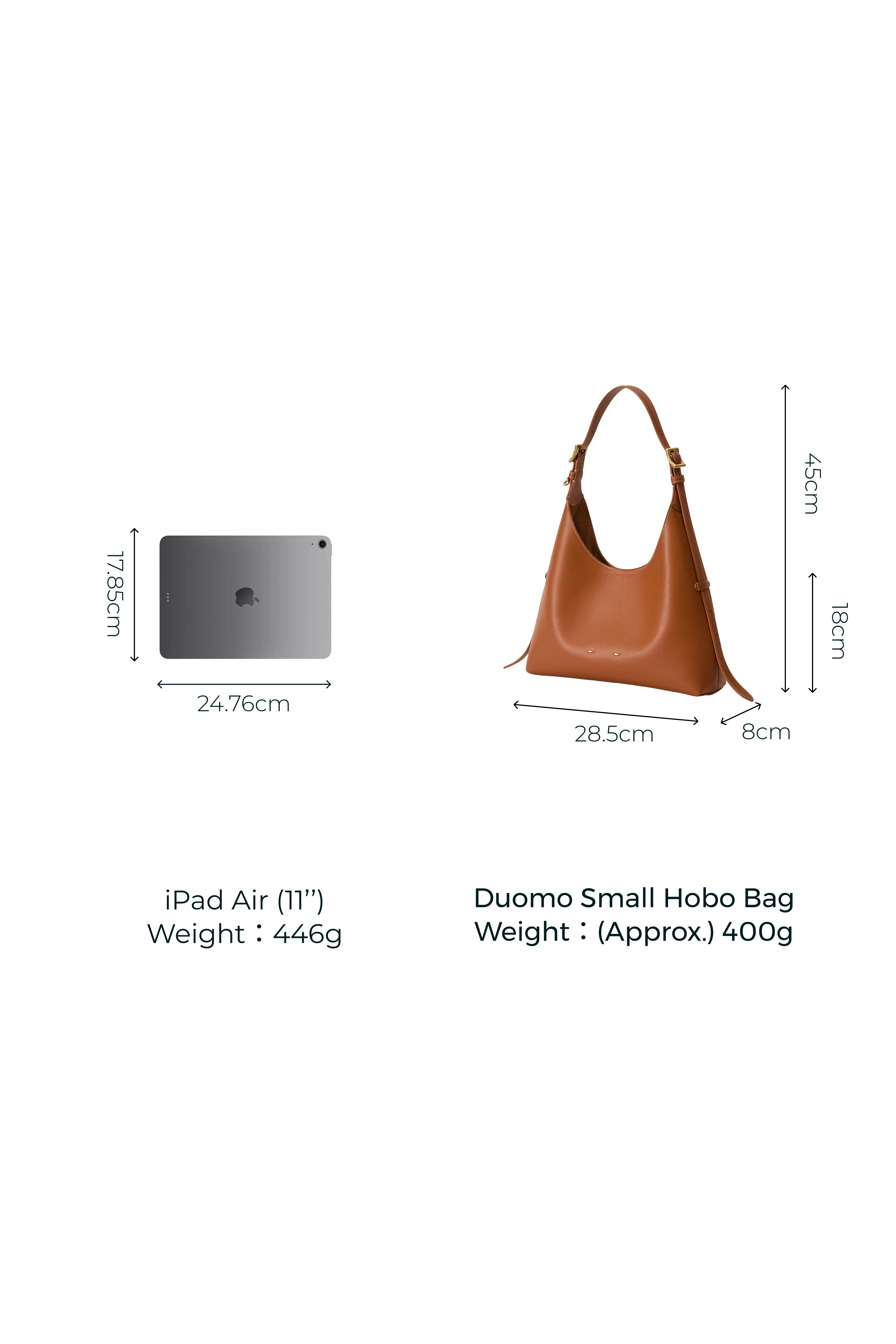 Duomo Small Hobo Bag in Nappa Leather - Image 9