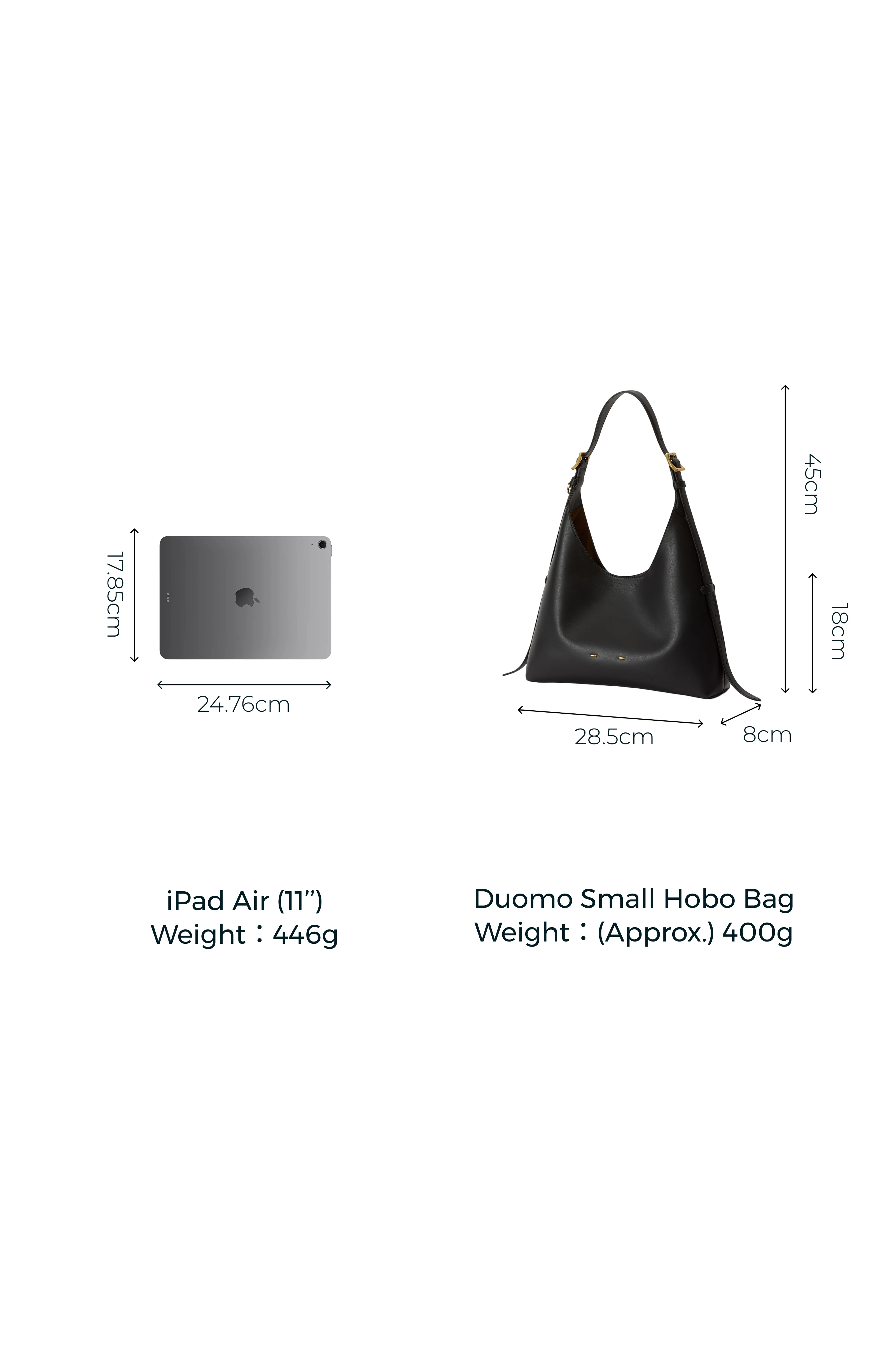 Duomo Small Hobo Bag in Nappa Leather - Image 10