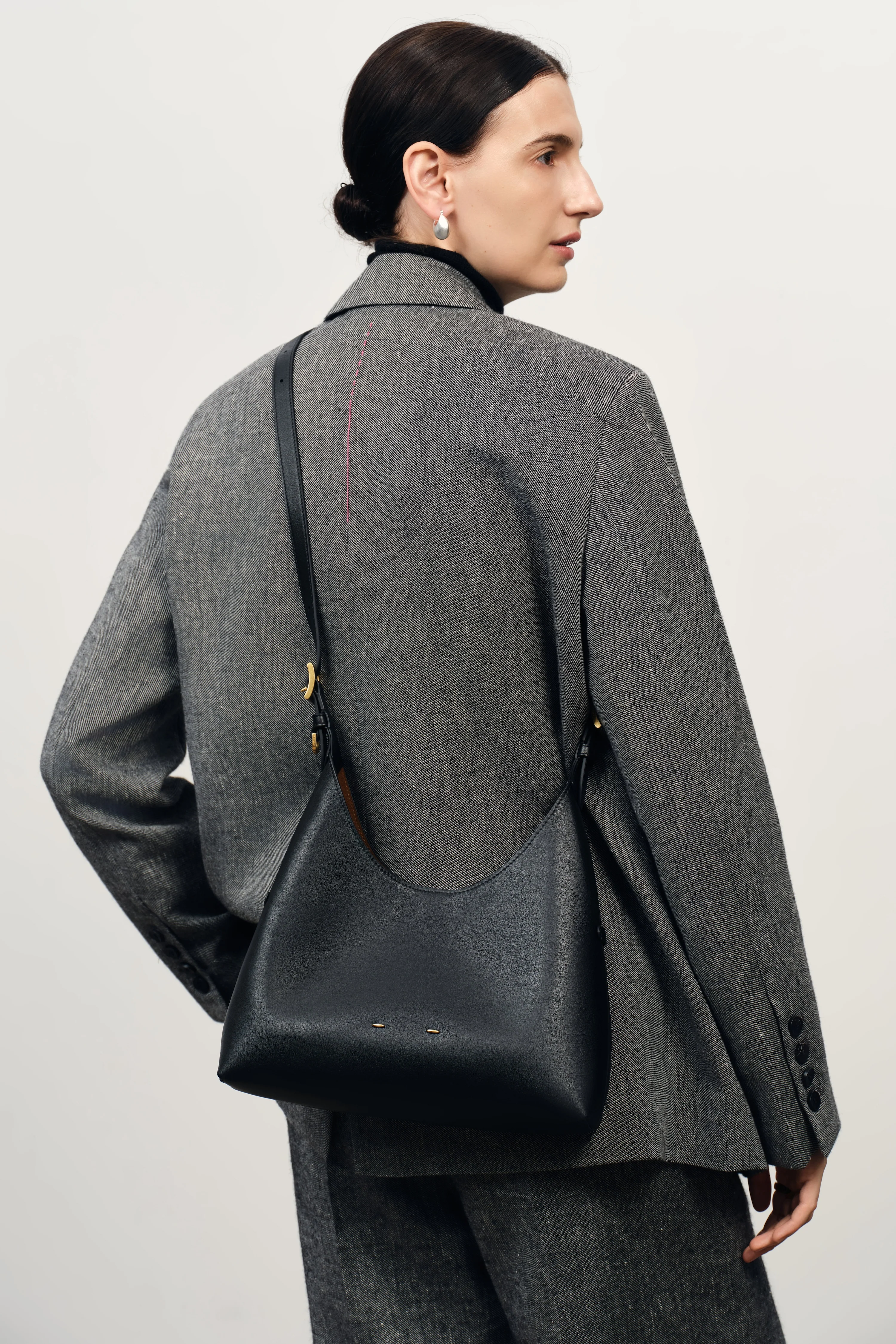Duomo Small Hobo Bag in Nappa Leather - Image 5