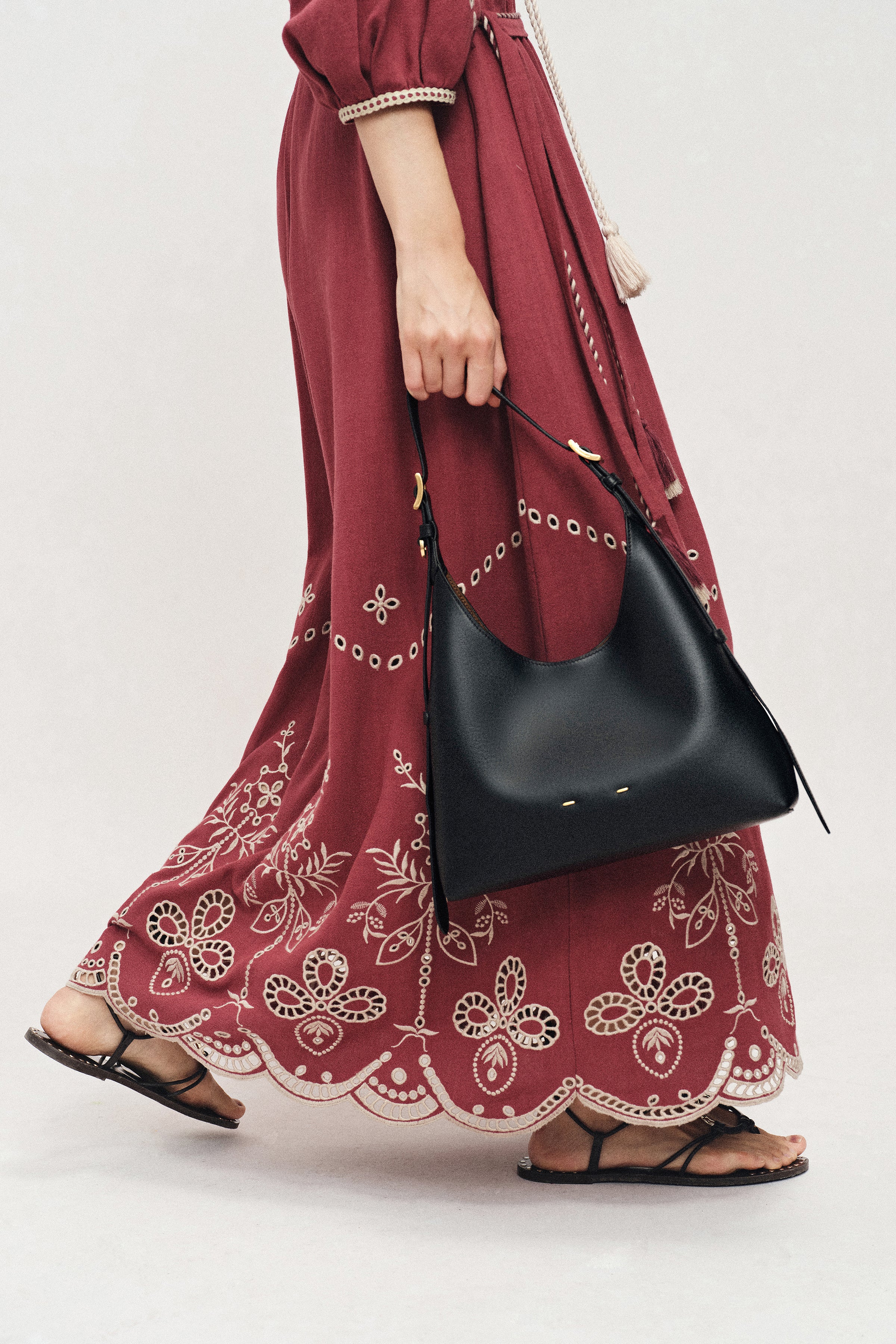 Duomo Small Hobo Bag in Nappa Leather - Image 9