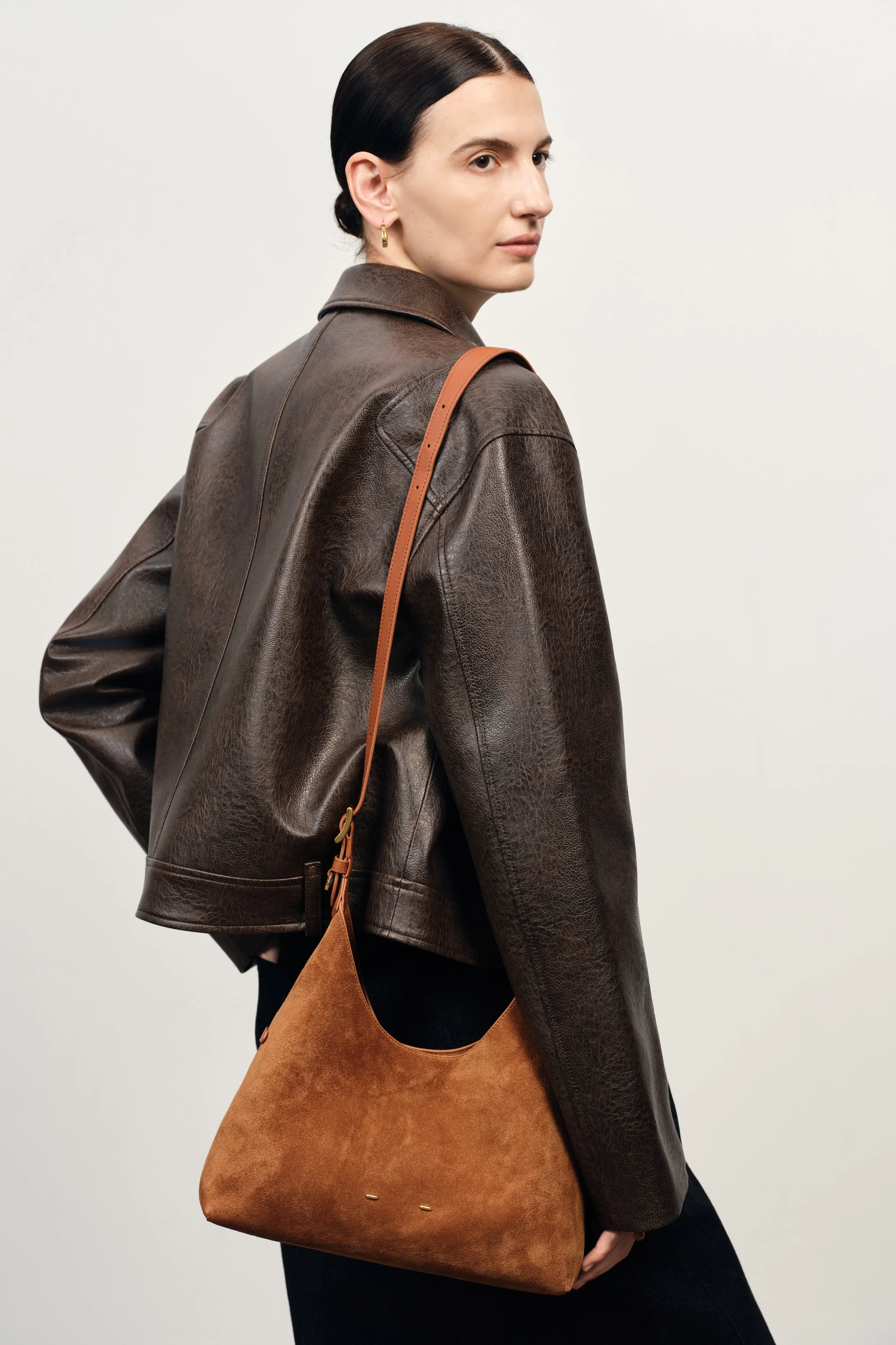 Duomo Small Hobo Bag in Suede - Image 3