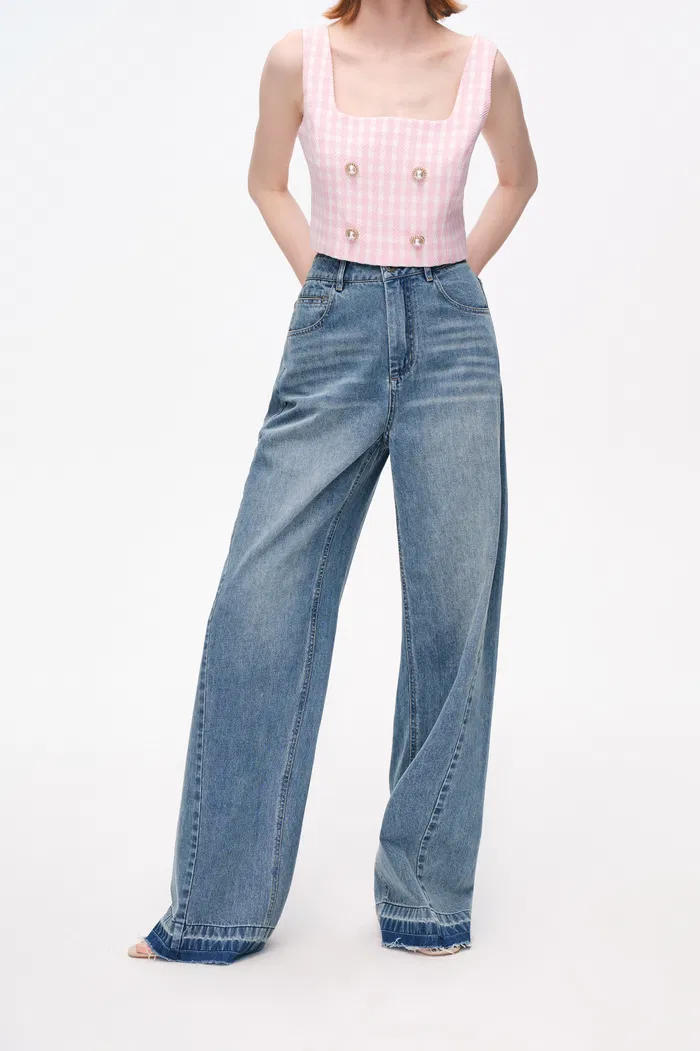 Echo Wide-Leg Jeans in Cotton Denim - Image 4