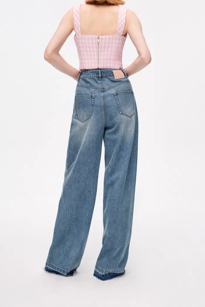 Echo Wide-Leg Jeans in Cotton Denim - Image 5
