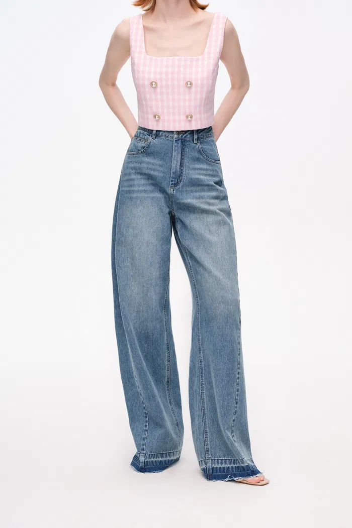 Echo Wide-Leg Jeans in Cotton Denim - Image 6
