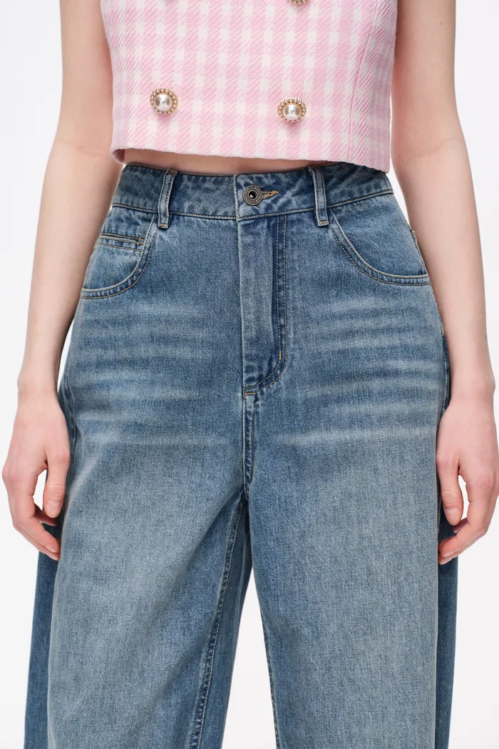 Echo Wide-Leg Jeans in Cotton Denim - Image 8