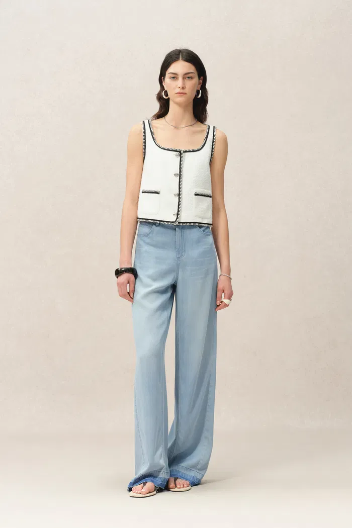 Echo Wide Leg Jeans in Tencel Acetate Denim - Image 3
