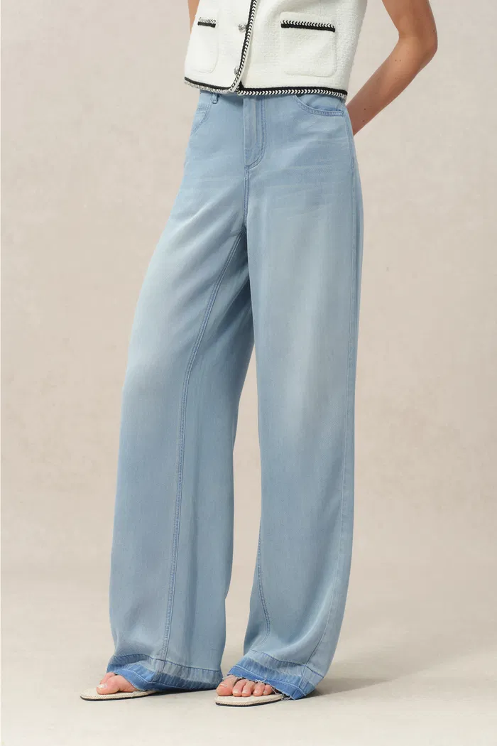 Echo Wide Leg Jeans in Tencel Acetate Denim - Image 5