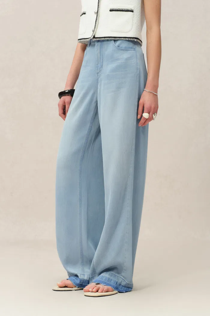 Echo Wide Leg Jeans in Tencel Acetate Denim - Image 6