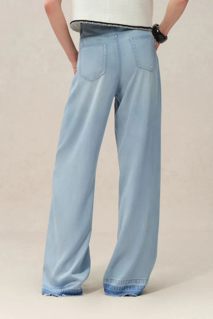 Echo Wide Leg Jeans in Tencel Acetate Denim - Image 7