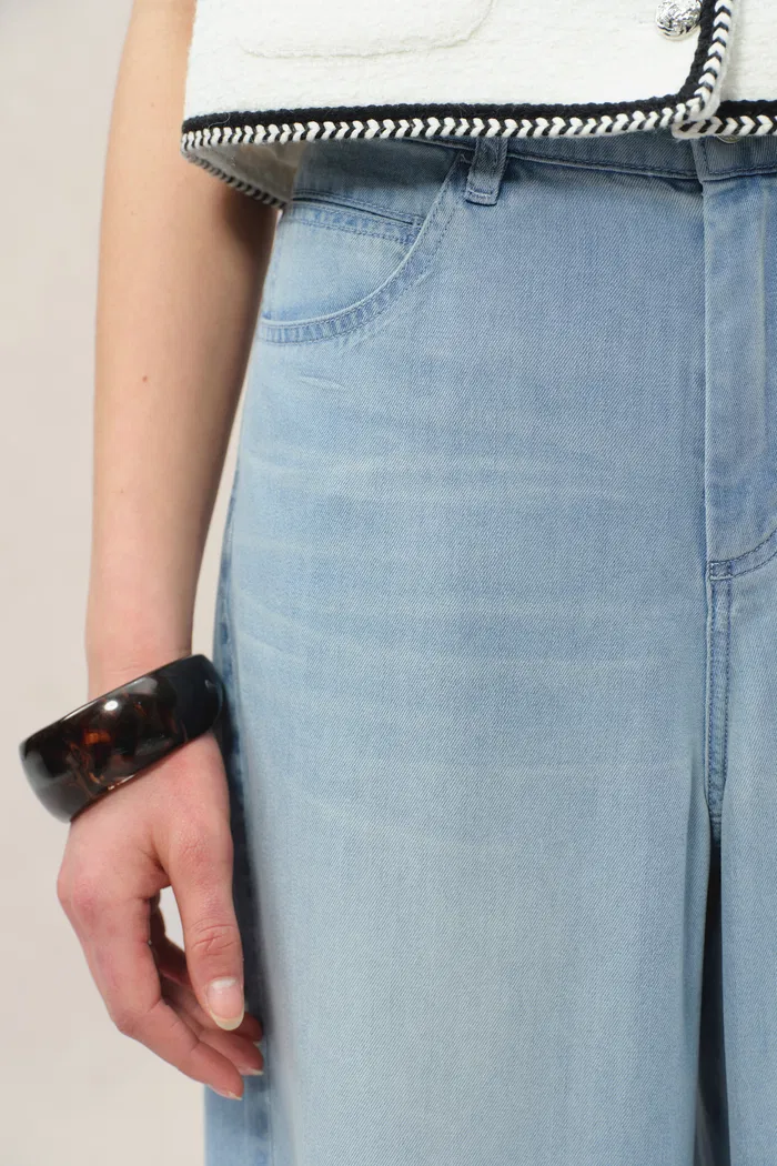 Echo Wide Leg Jeans in Tencel Acetate Denim - Image 8