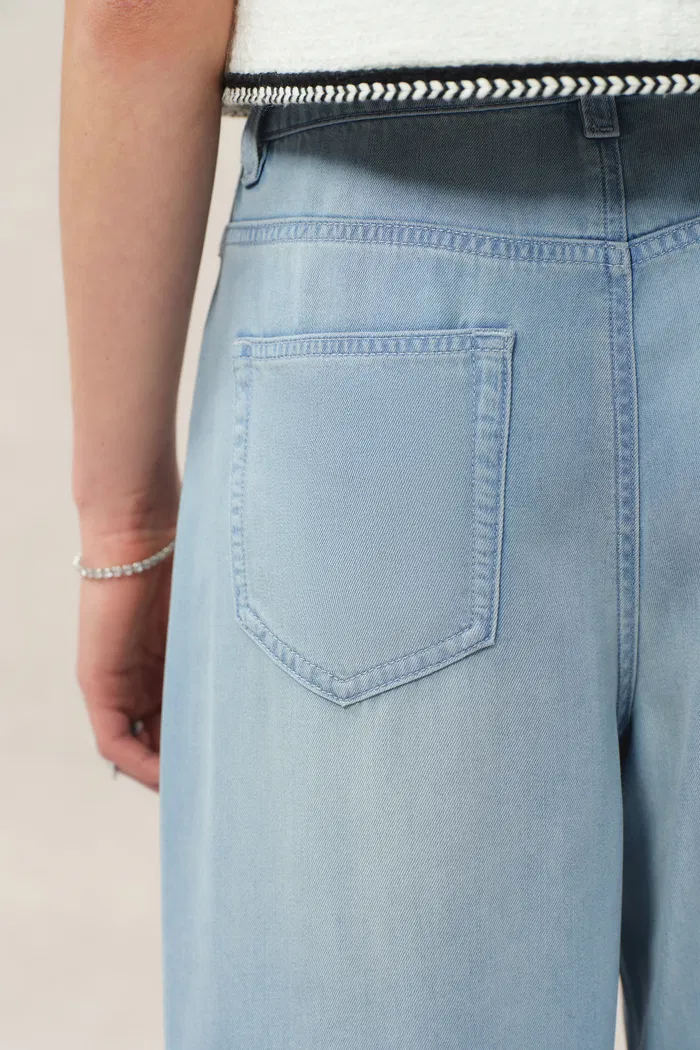 Echo Wide Leg Jeans in Tencel Acetate Denim - Image 9