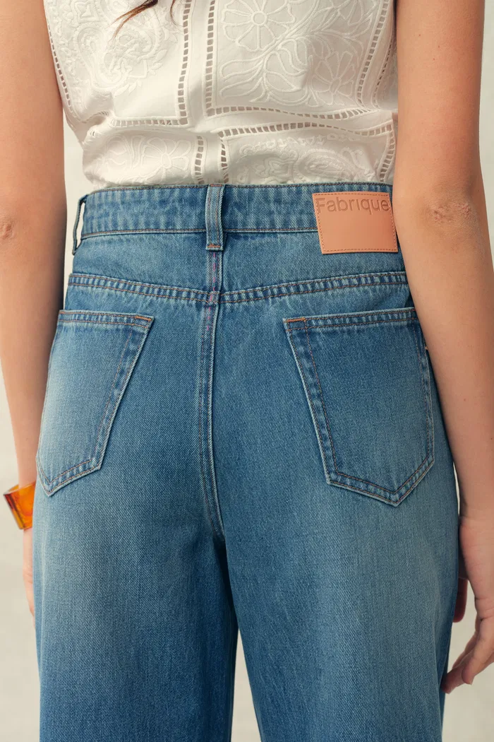 Echoes Hand-painted Paisley Jeans in Cotton Denim - Image 4