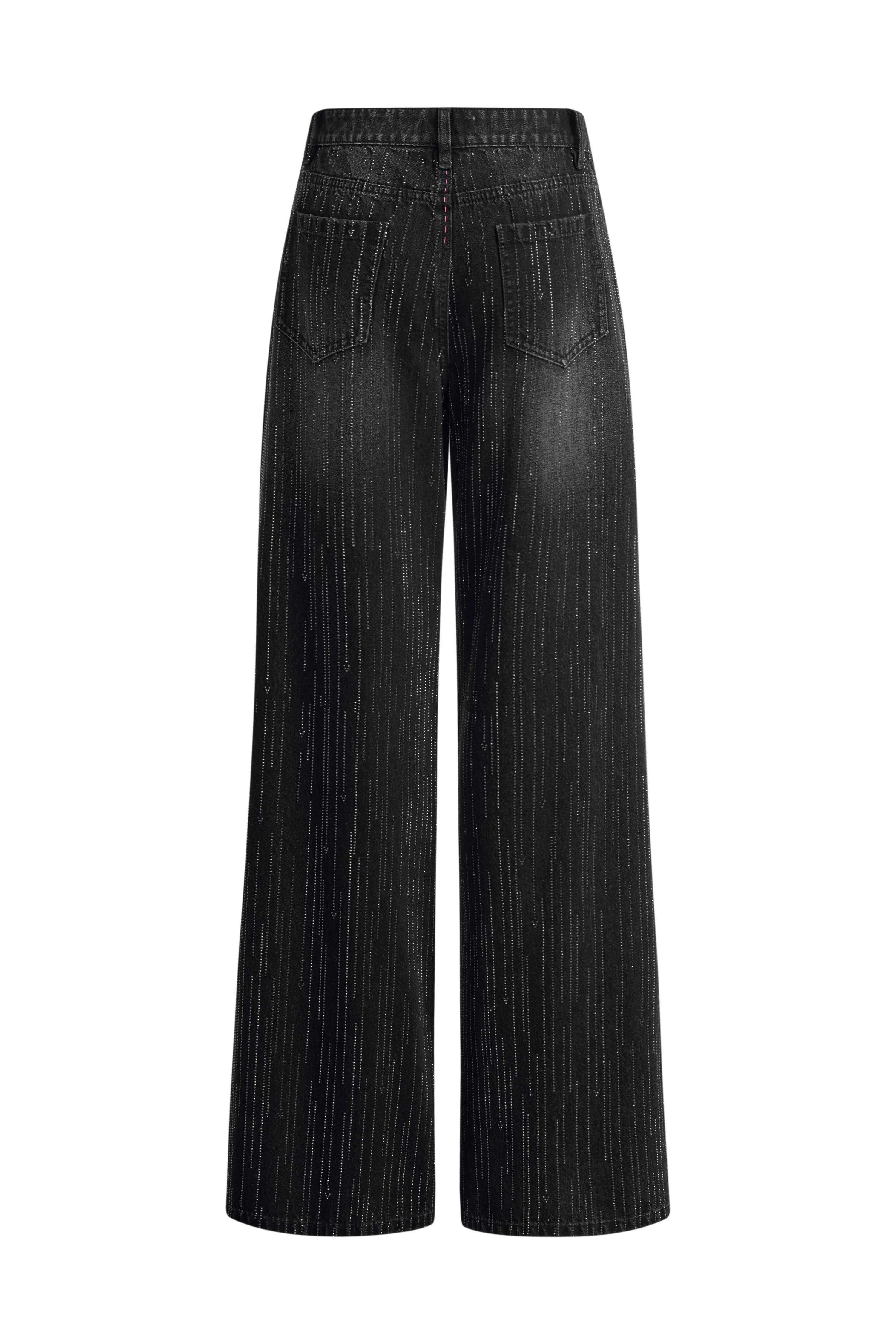 Eclipse-D Rhinestone Washed Jeans in Cotton Denim - Image 7