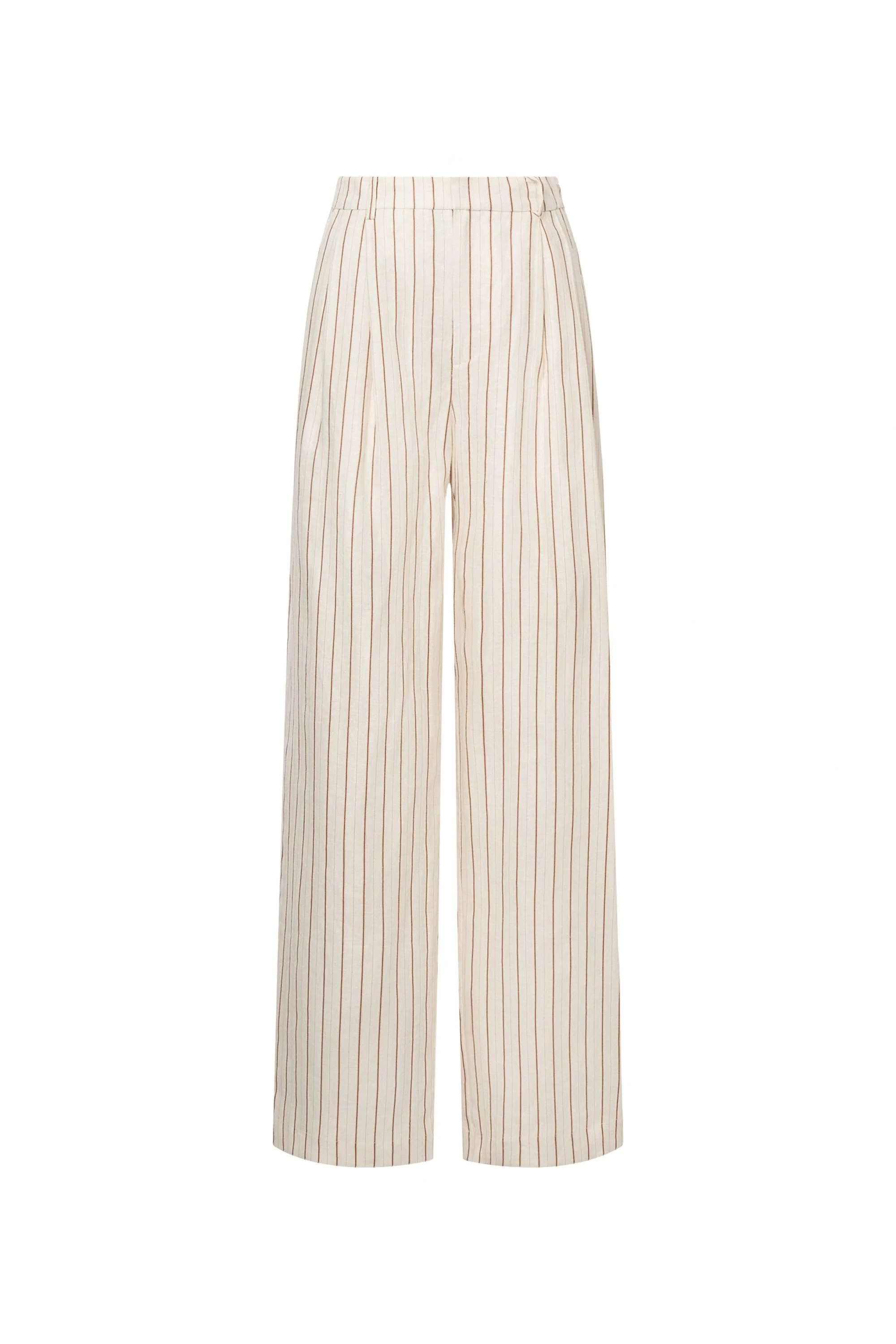 Eden Striped Suit Pants in Linen - Image 10
