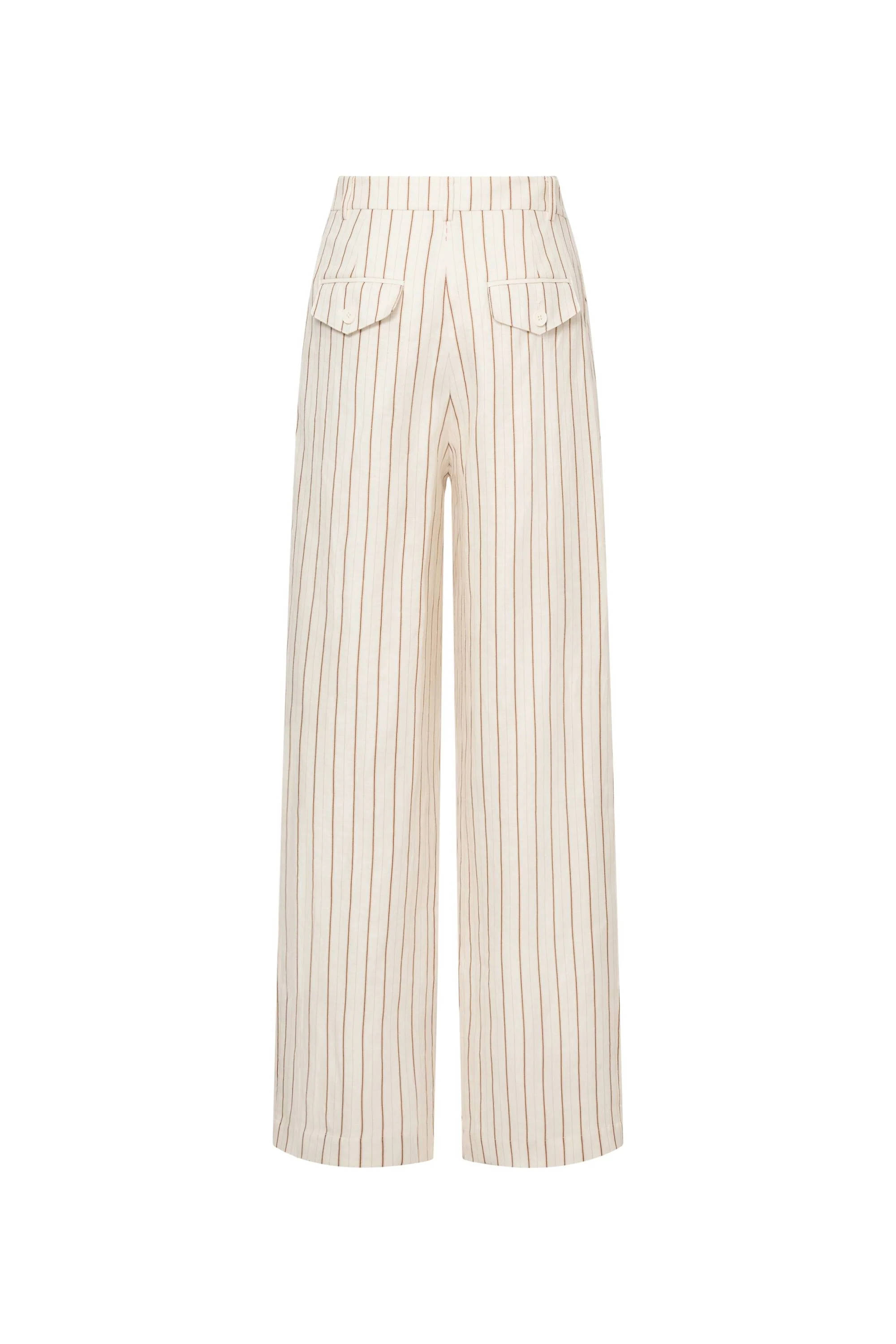 Eden Striped Suit Pants in Linen - Image 11