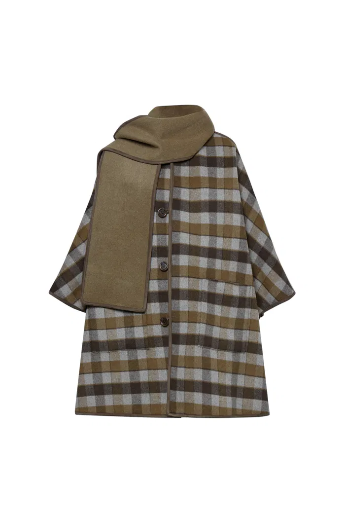 Eila Wool Scarf Coat in Double-Face Merino Wool - Image 10