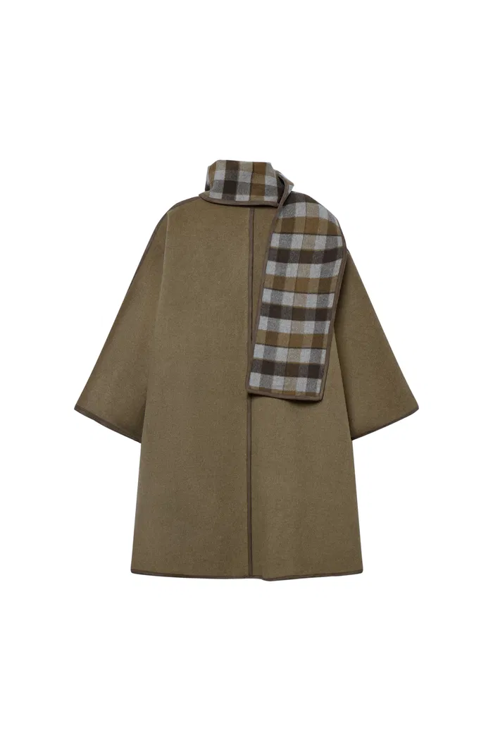 Eila Wool Scarf Coat in Double-Face Merino Wool - Image 11