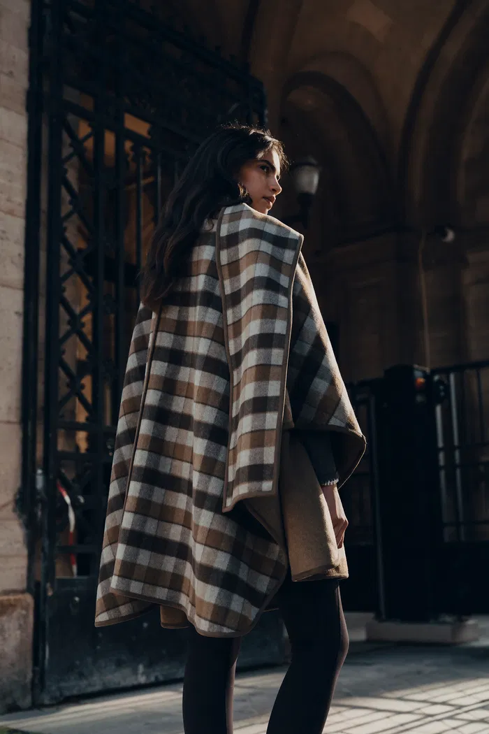 Eila Wool Scarf Coat in Double-Face Merino Wool - Image 3