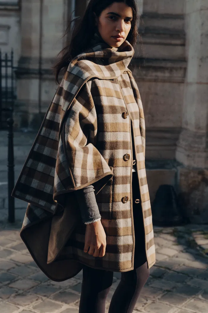 Eila Wool Scarf Coat in Double-Face Merino Wool - Image 4