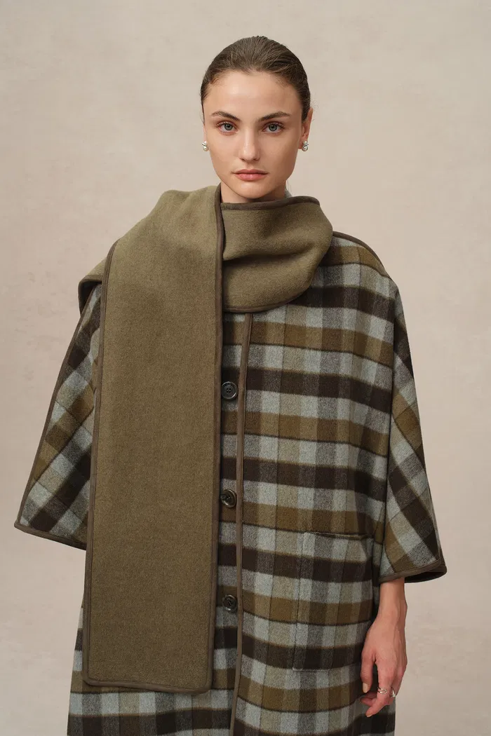 Eila Wool Scarf Coat in Double-Face Merino Wool - Image 6