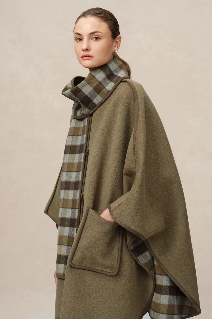 Eila Wool Scarf Coat in Double-Face Merino Wool - Image 7