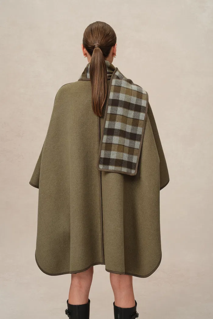 Eila Wool Scarf Coat in Double-Face Merino Wool - Image 8