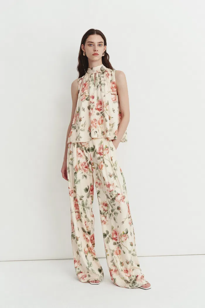 Eli Sleeveless Rosie Sleeveless Top in Mulberry Silk Satin - Image 6