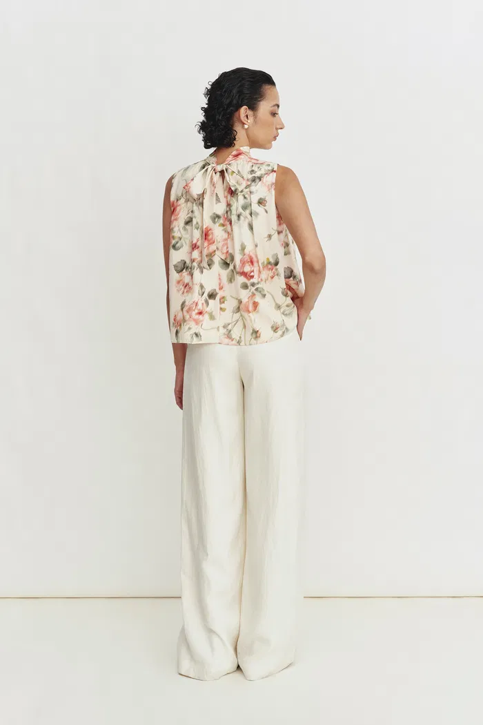 Eli Sleeveless Rosie Sleeveless Top in Mulberry Silk Satin - Image 7