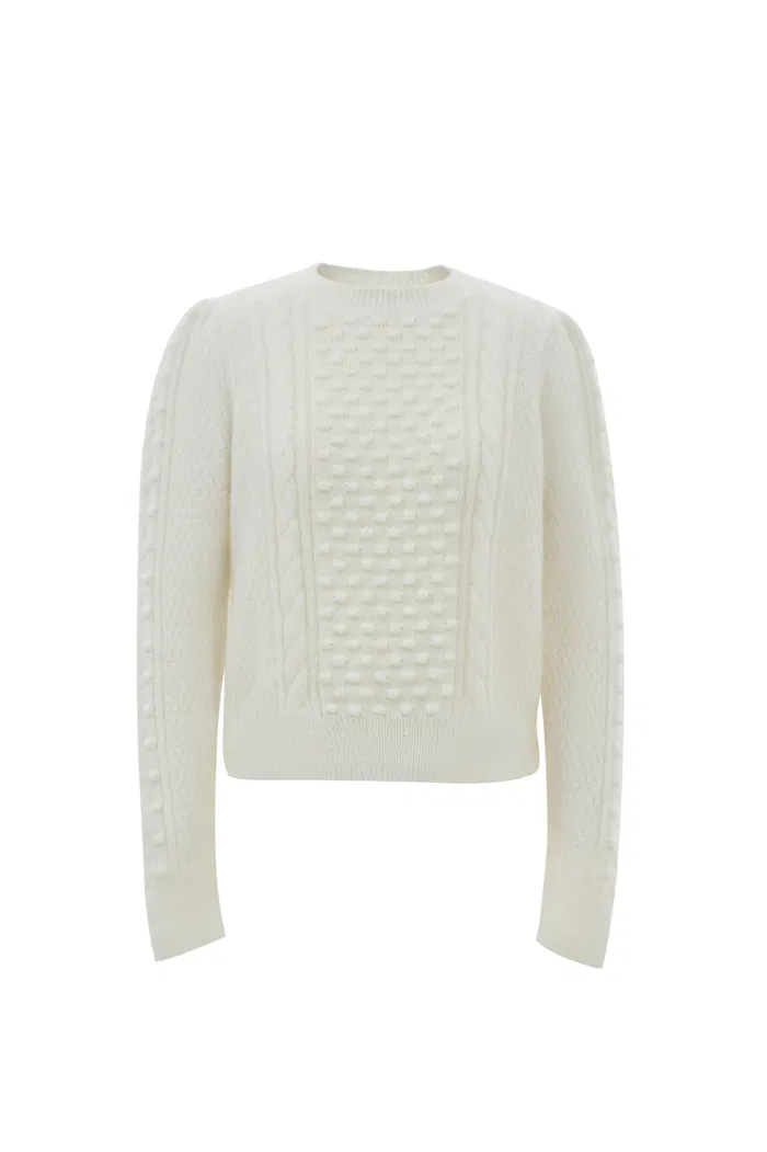 Eliza Cable Sweater in Mohair Knit - Image 10
