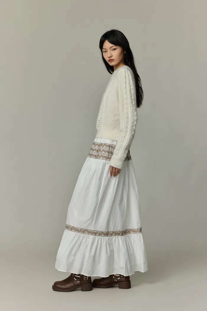 Eliza Cable Sweater in Mohair Knit - Image 3