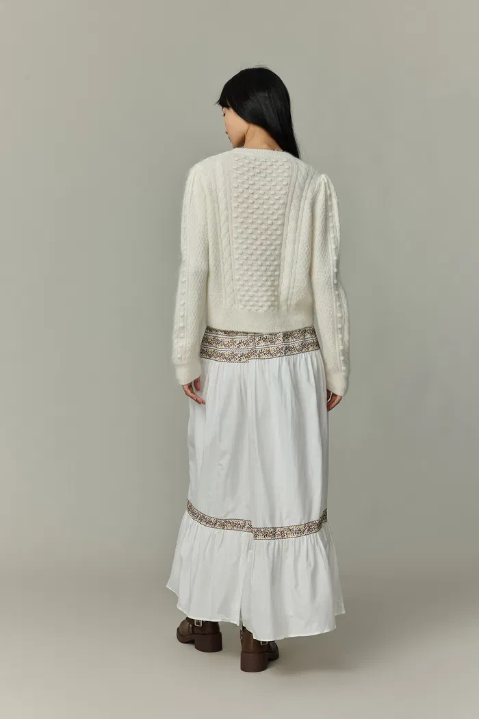 Eliza Cable Sweater in Mohair Knit - Image 4