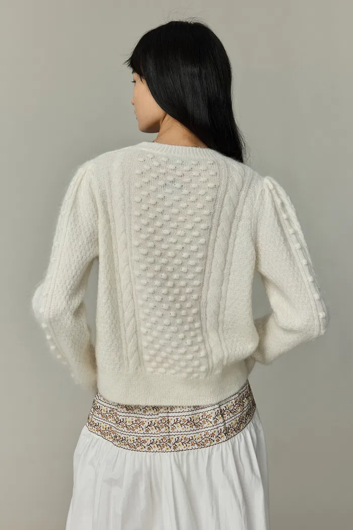 Eliza Cable Sweater in Mohair Knit - Image 7
