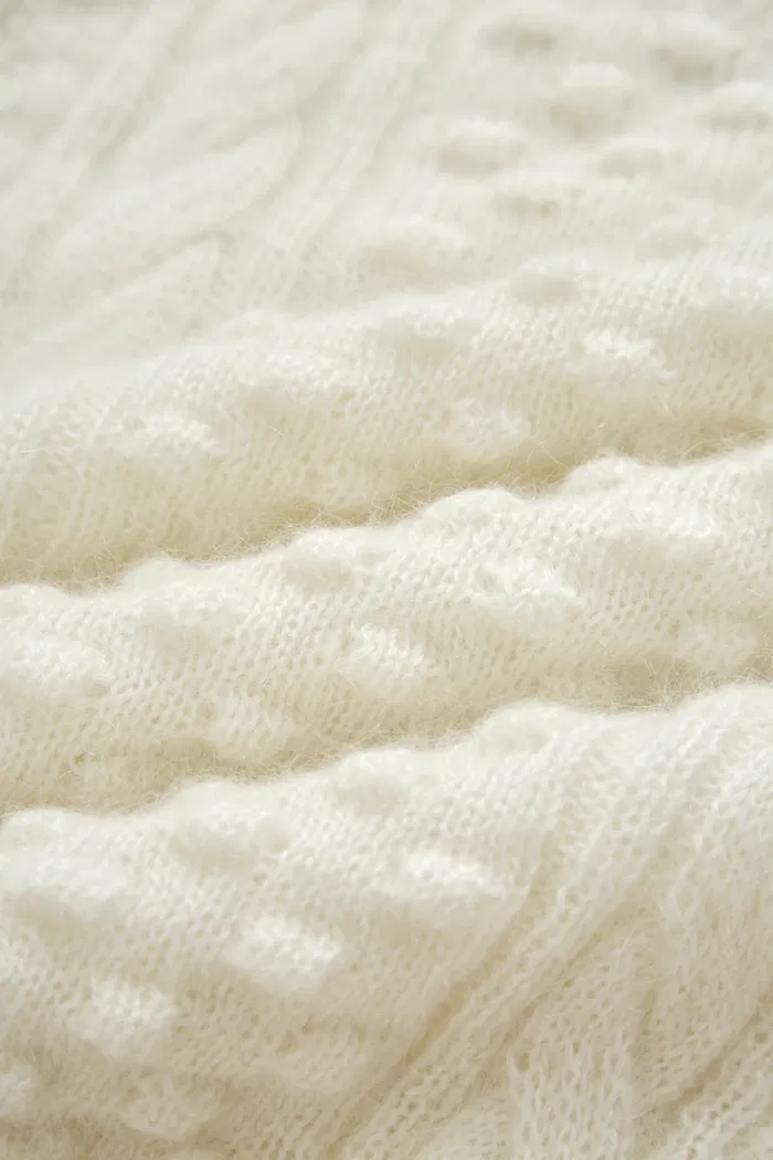 Eliza Cable Sweater in Mohair Knit - Image 9