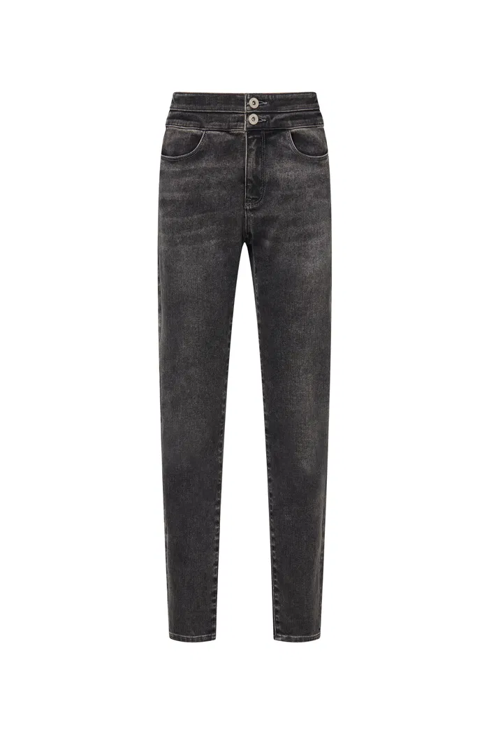 Eliza Fleece Lined Skinny Jeans in Stretchy Denim - Image 10