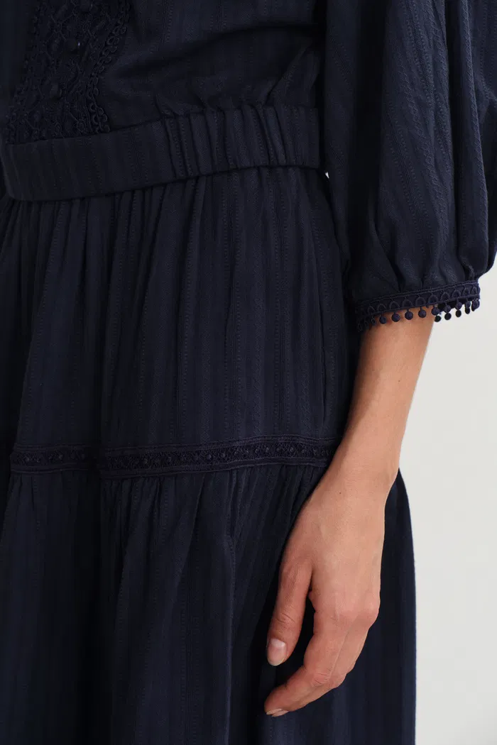 Elli Embroidery Puff Sleeve Blouse Top in Cotton - Image 7