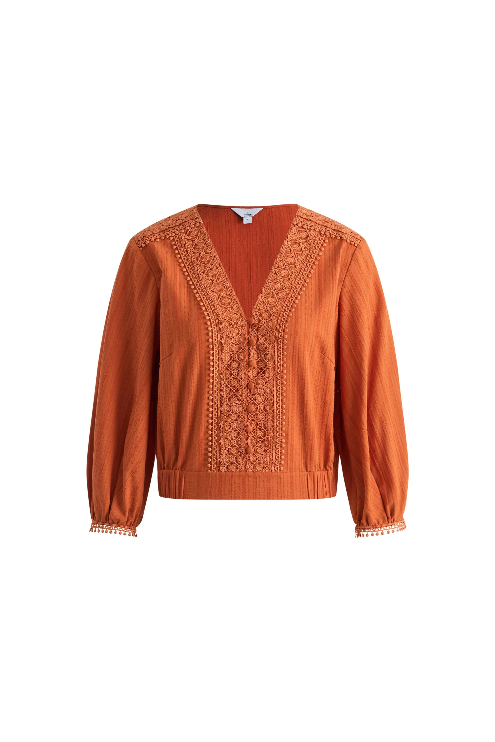 Elli Lace Puff Sleeve Blouse Top - Image 10