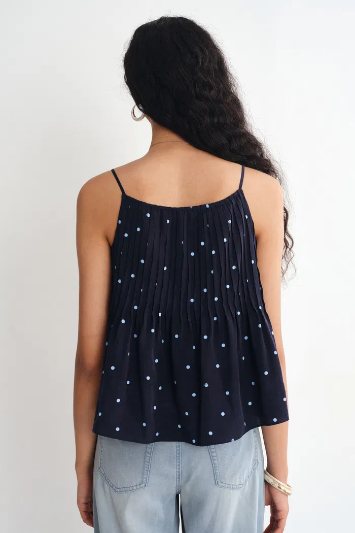 Ellie Polka Dot Cami Top in Linen Blend - Image 6