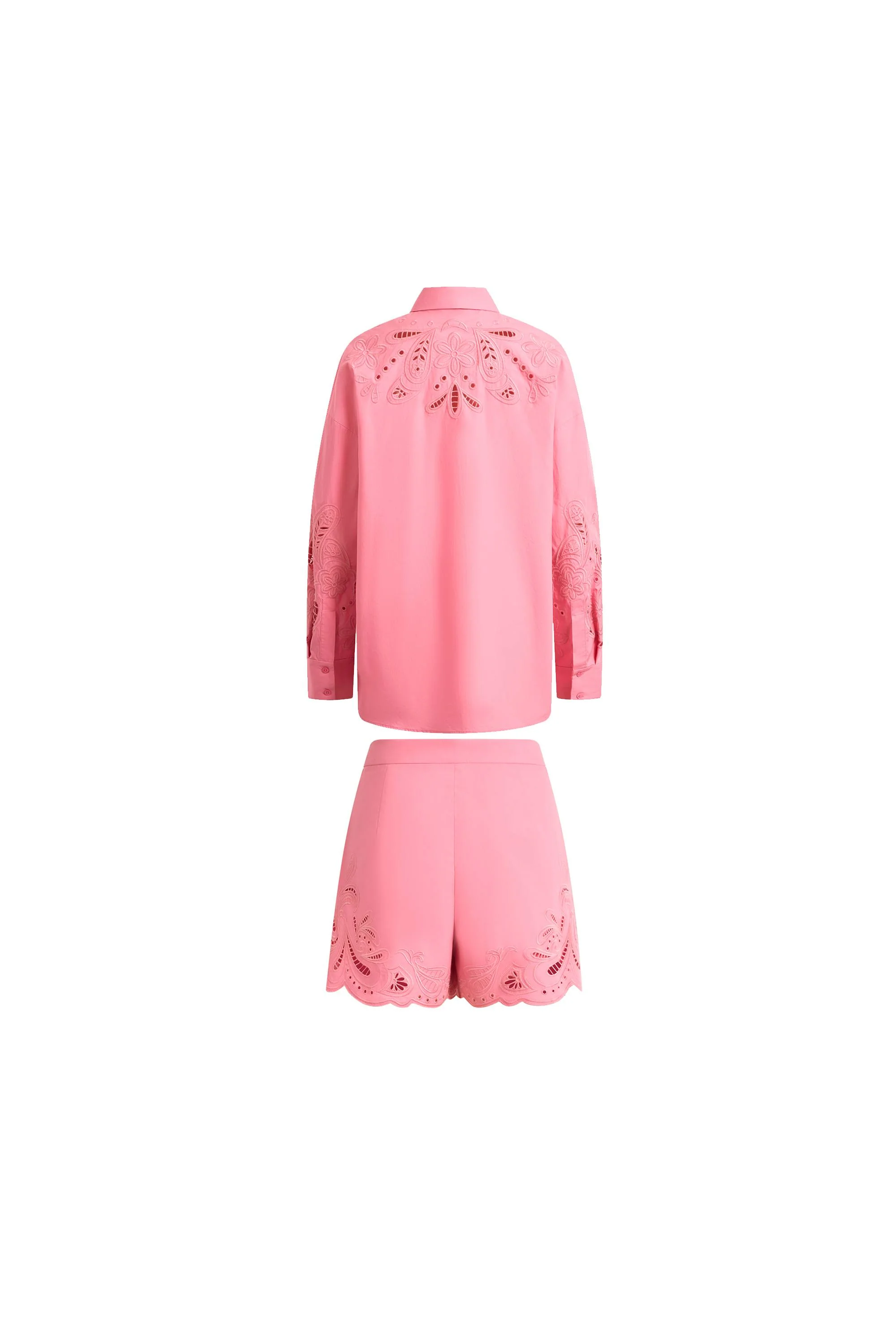 Éloïse Eyelet Shirt and Shorts Set in Pima Cotton Poplin - Image 11