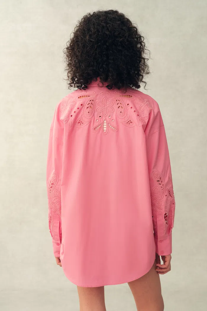 Éloïse Eyelet Shirt and Shorts Set in Pima Cotton Poplin - Image 5