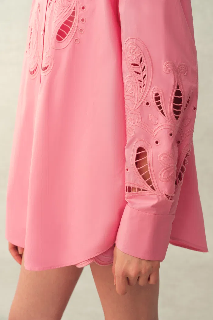 Éloïse Eyelet Shirt and Shorts Set in Pima Cotton Poplin - Image 6