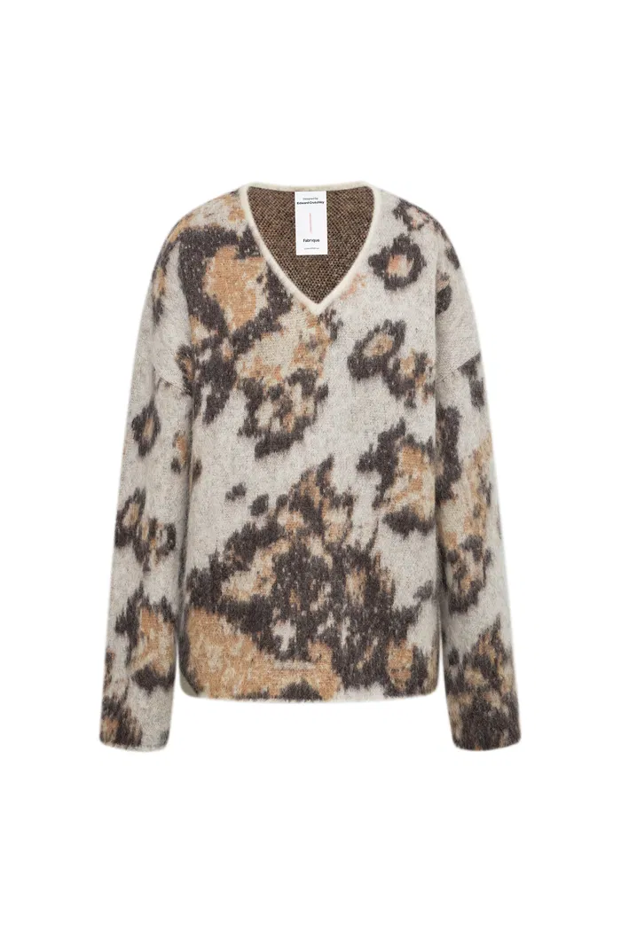 Elsie Leopard Print Sweater in Baby Alpaca Blend Knit - Image 10