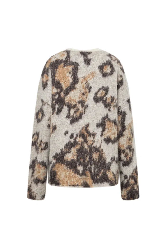 Elsie Leopard Print Sweater in Baby Alpaca Blend Knit - Image 11