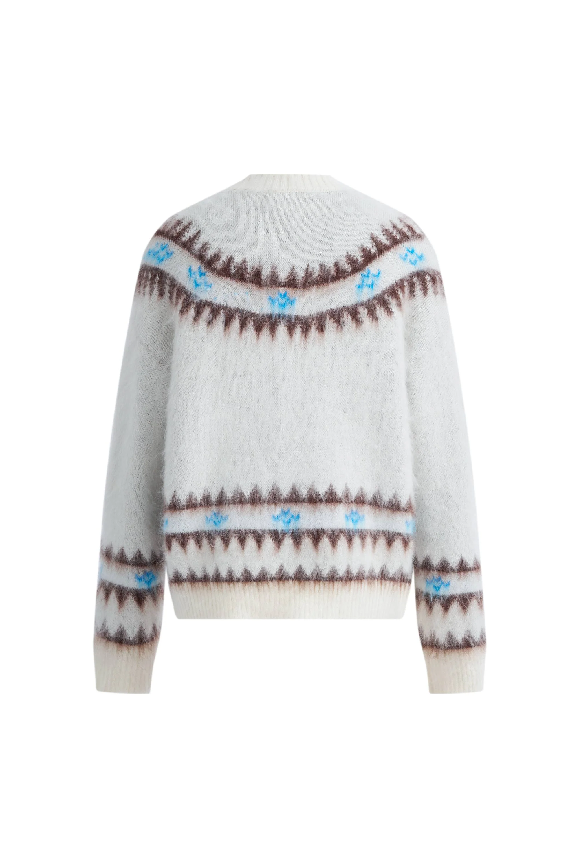 Elva Christmas Pony Knit Cardigan in Merino Mohair Multi-Yarn Knit - Image 9