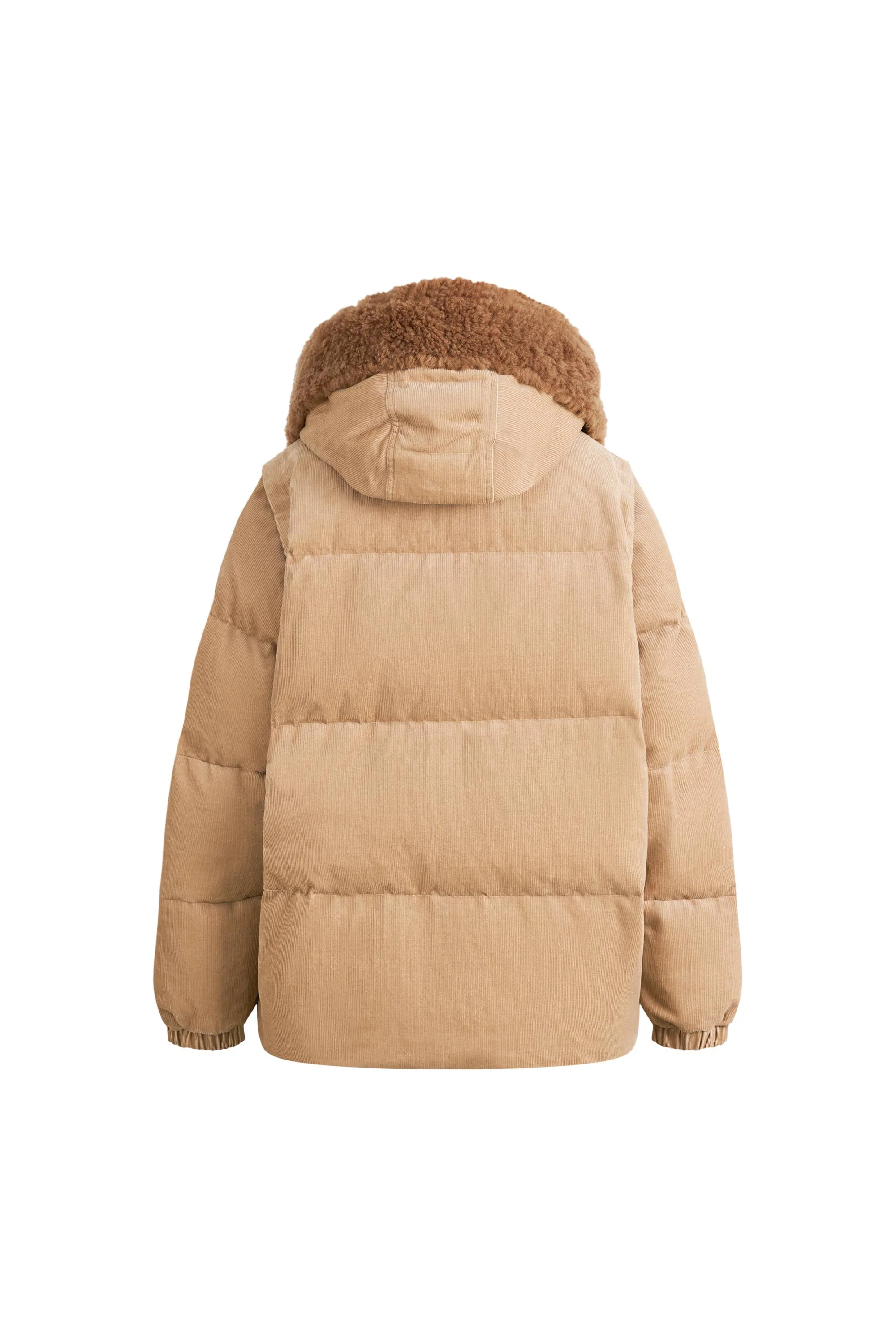 Emma Detachable Down Jacket in Cotton Corduroy - Image 10